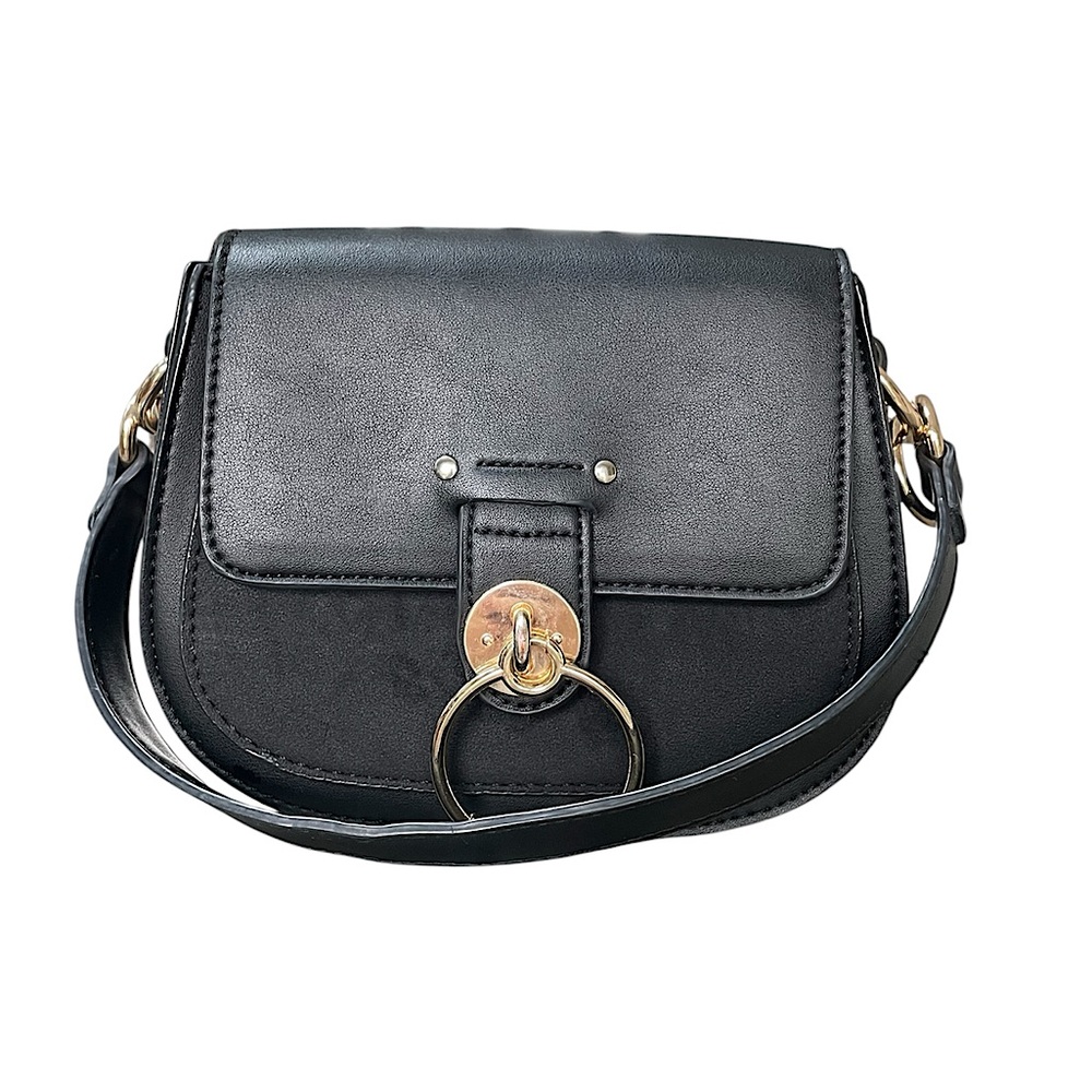 Francesca’s Womens Black Shoulder Bag